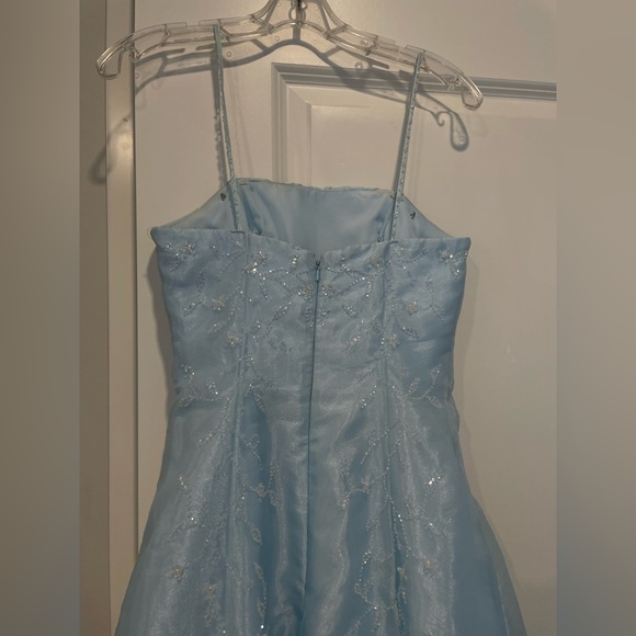 Blue dress with sliver glitter detailing! - Picture 8 of 11